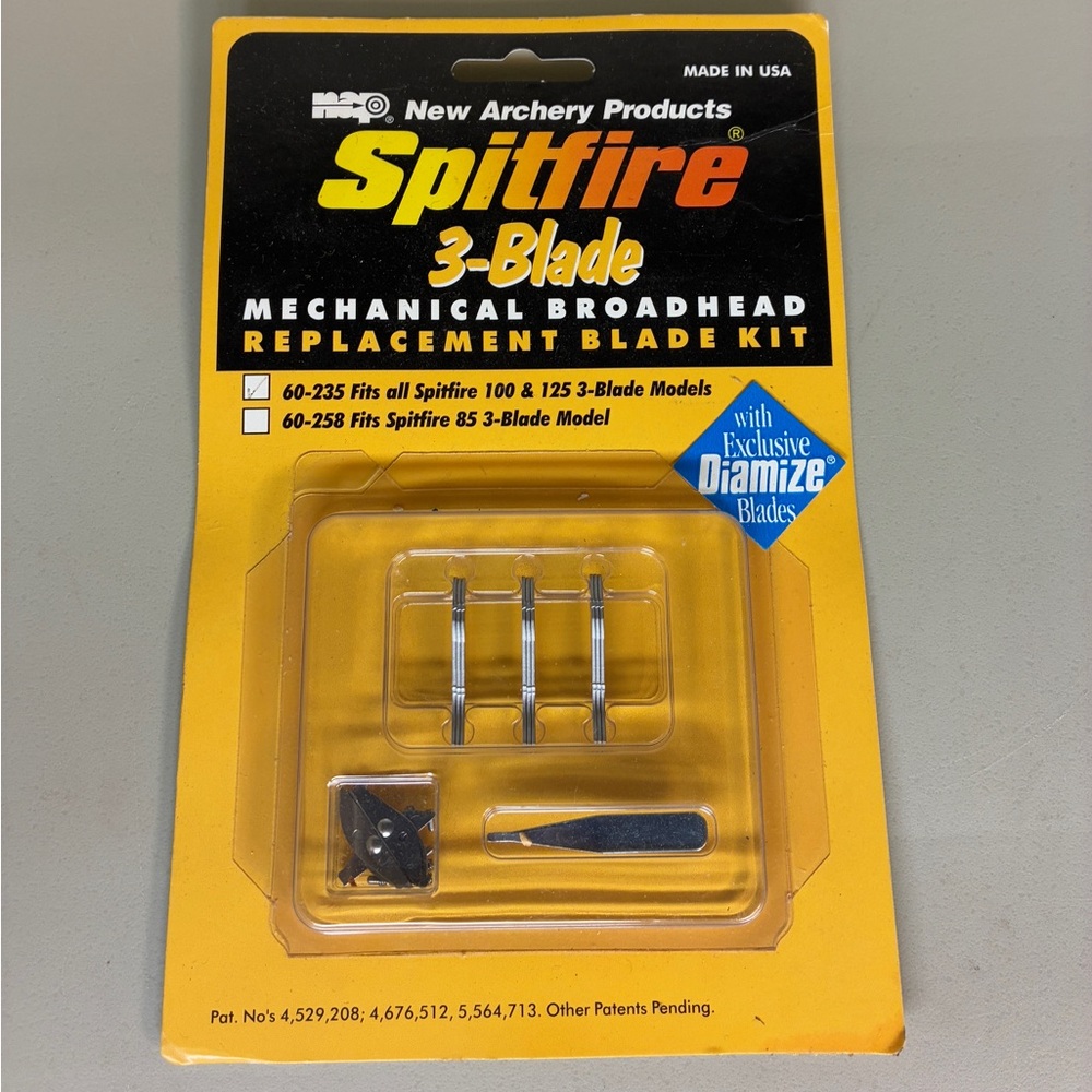 NAP Spitfire 3 Blade Broadhead Replacement 100 125 Grain 60-235 Kit Archery Bow
